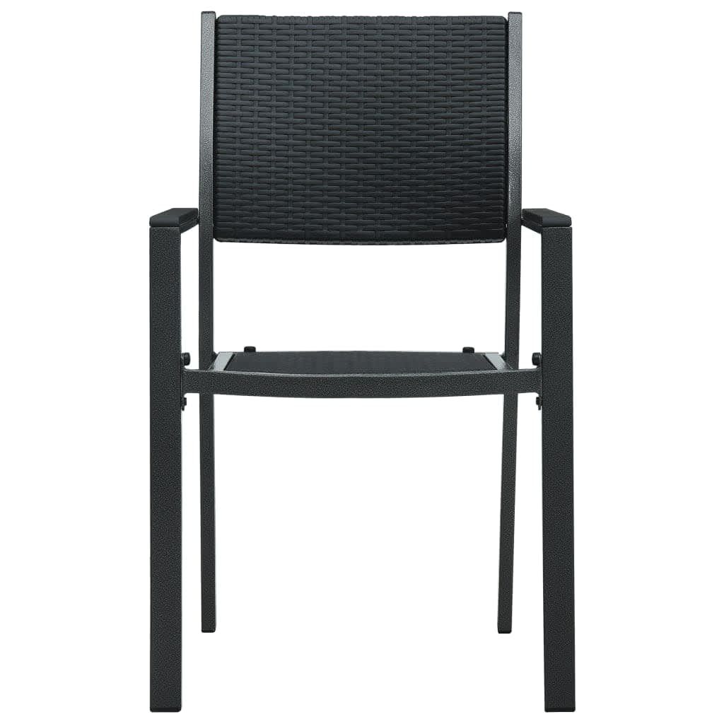 vidaXL 3 Piece Garden Dining Set Black