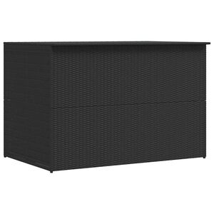 vidaXL Garden Storage Box Black 150x100x100 cm Poly Rattan