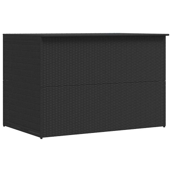 vidaXL Garden Storage Box Black 150x100x100 cm Poly Rattan