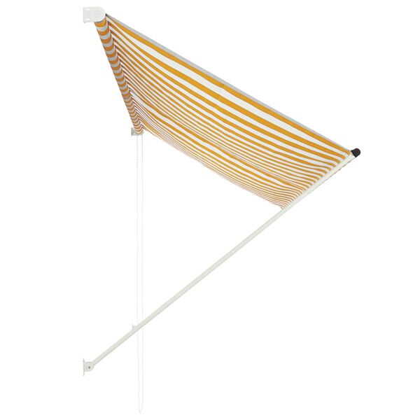 vidaXL Retractable Awning 250x150 cm Yellow and White
