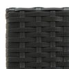 vidaXL 9 Piece Garden Bar Set Black Poly Rattan