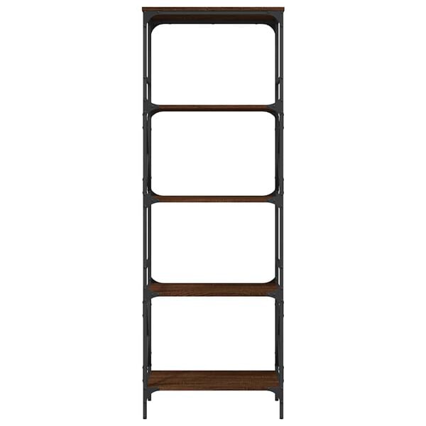 vidaXL Bookcase 5-Tier Brown Oak 59x35x171 cm Engineered Wood