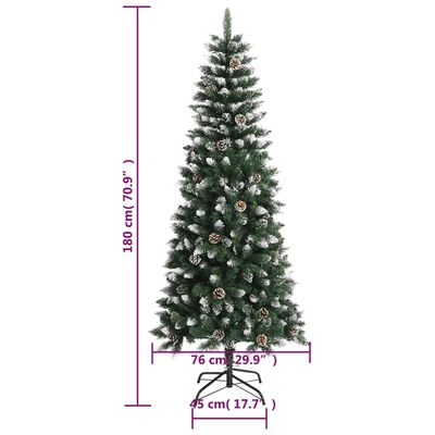 vidaXL Artificial Christmas Tree with Stand Green 180 cm PVC
