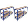 Storage Shelf Blue 2 pcs