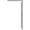 vidaXL Walk-in Shower Wall with Shelf Black 100x195 cm ESG Glass&Aluminium