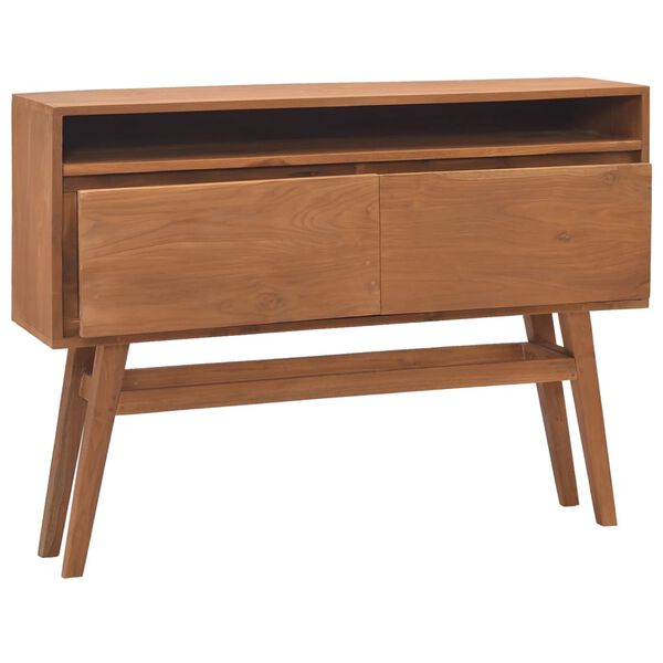 vidaXL Console Table 110x30x79 cm Solid Teak Wood