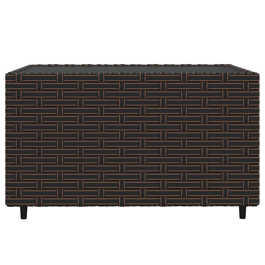 vidaXL 3 Piece Garden Lounge Set with Cushions Brown Poly Rattan