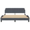 vidaXL Bed Frame "Dover" Dark Grey 152x203 cm Queen Velvet
