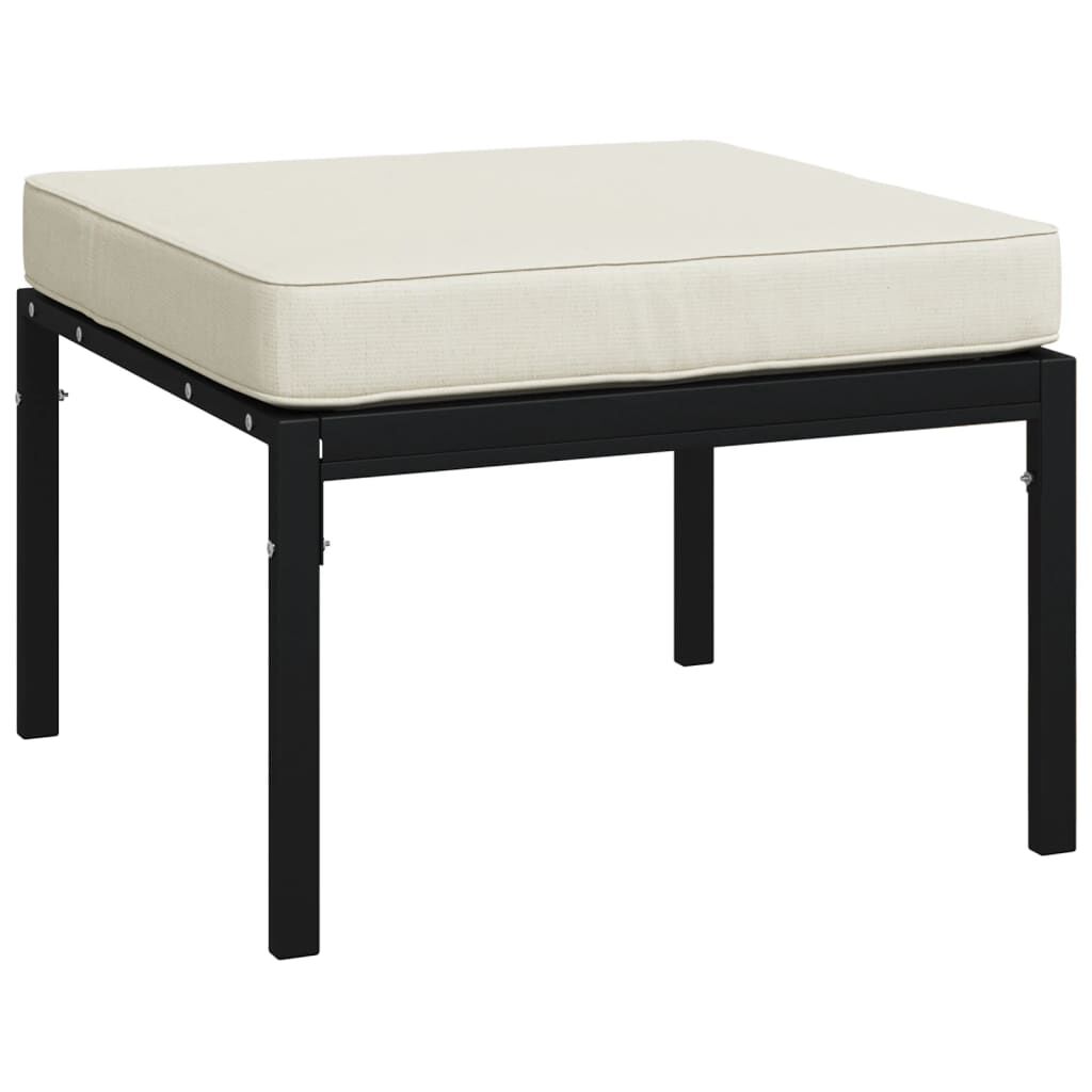 vidaXL 7 Piece Garden Lounge Set with Sand Cushions Steel