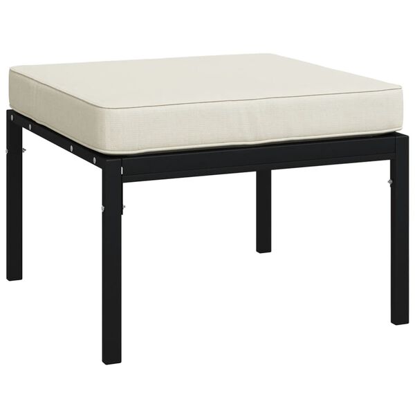 vidaXL 7 Piece Garden Lounge Set with Sand Cushions Steel