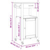 vidaXL Kitchen Trolley MONZA 48x40x90 cm Solid Wood Pine