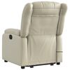 vidaXL Electric Stand up Massage Recliner Chair Cream Faux Leather