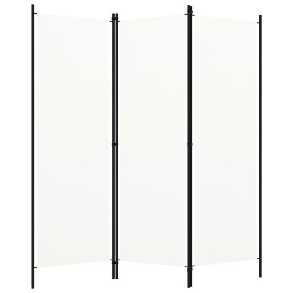 vidaXL 3-Panel Room Divider White 150x180 cm