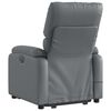 vidaXL Electric Stand up Massage Recliner Chair Grey Faux Leather