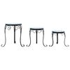 vidaXL Plant Stands 3 pcs Blue and White Ceramic