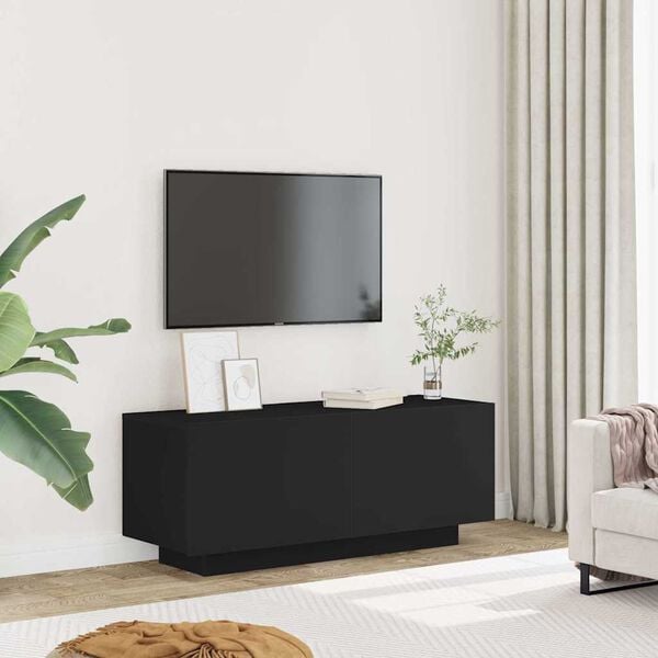 vidaXL TV Cabinet Black 100x35x40 cm Engineered Wood
