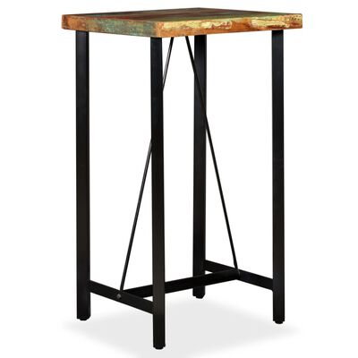 vidaXL Bar Table Solid Reclaimed Wood 60x60x107 cm