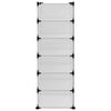 vidaXL Shoe Rack Transparent 94.5x36.5x106 cm PP