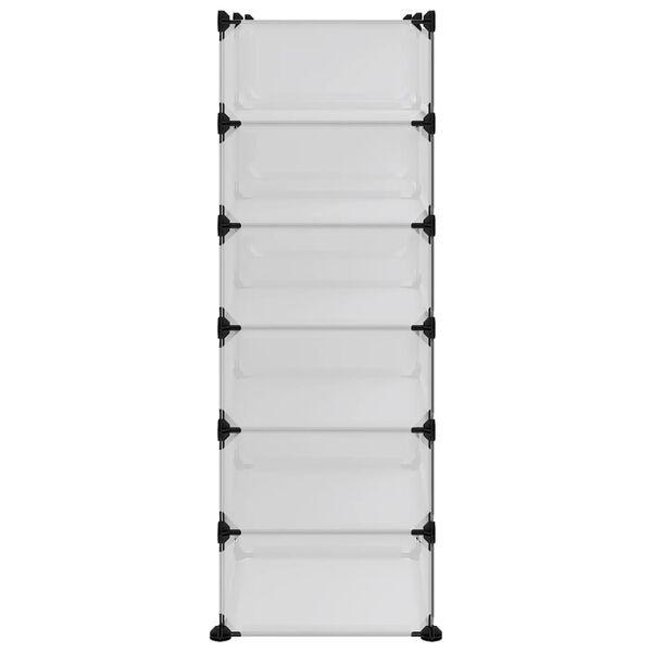 vidaXL Shoe Rack Transparent 94.5x36.5x106 cm PP