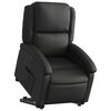 vidaXL Electric Stand up Recliner Chair Black Real Leather