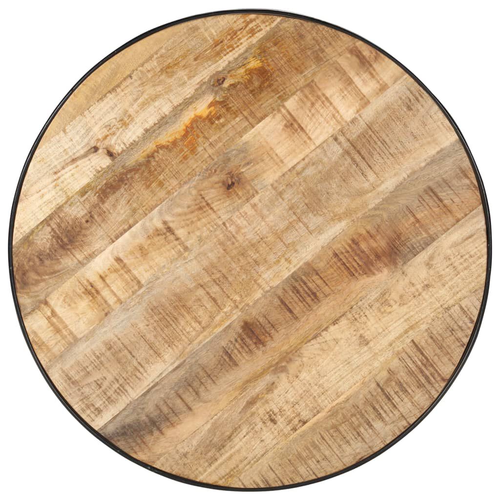 vidaXL Coffee Table Black 68x68x36 cm Solid Rough Mango Wood