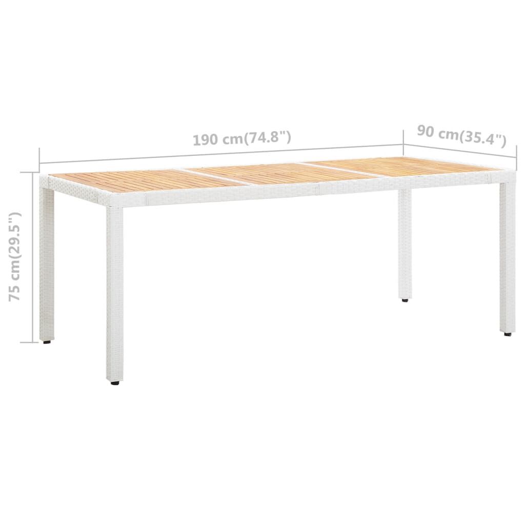 vidaXL 9 Piece Outdoor Dining Set Poly Rattan White