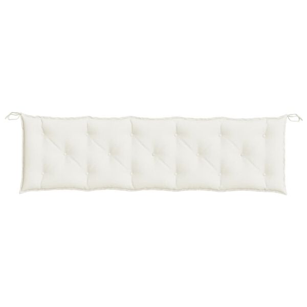 vidaXL Garden Bench Cushion Melange Cream 180x50x7 cm Fabric