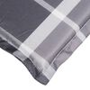 vidaXL Sun Lounger Cushion Grey Check Pattern 200x60x3cm Oxford Fabric