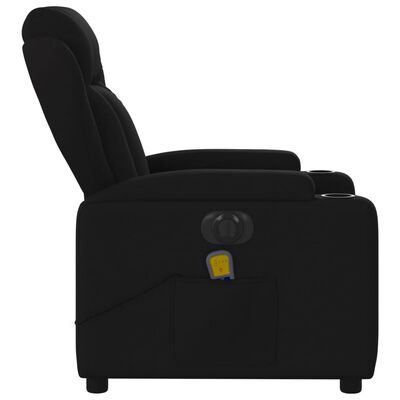 vidaXL Electric Massage Recliner Chair Black Fabric