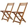 vidaXL Outdoor Bistro Chairs 2 pcs Solid Acacia Wood
