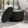 vidaXL 3-in-1 Garden Storage Box Black Polypropylene