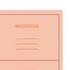vidaXL Drawer Cabinet Pink 80x35x101.5 cm Steel