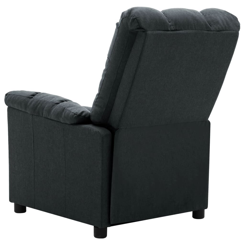 vidaXL Electric Recliner Chair Dark Grey Fabric