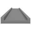 vidaXL Wall Shelves 4 pcs Grey 115x9x3 cm