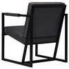 vidaXL Armchair Grey Real Leather