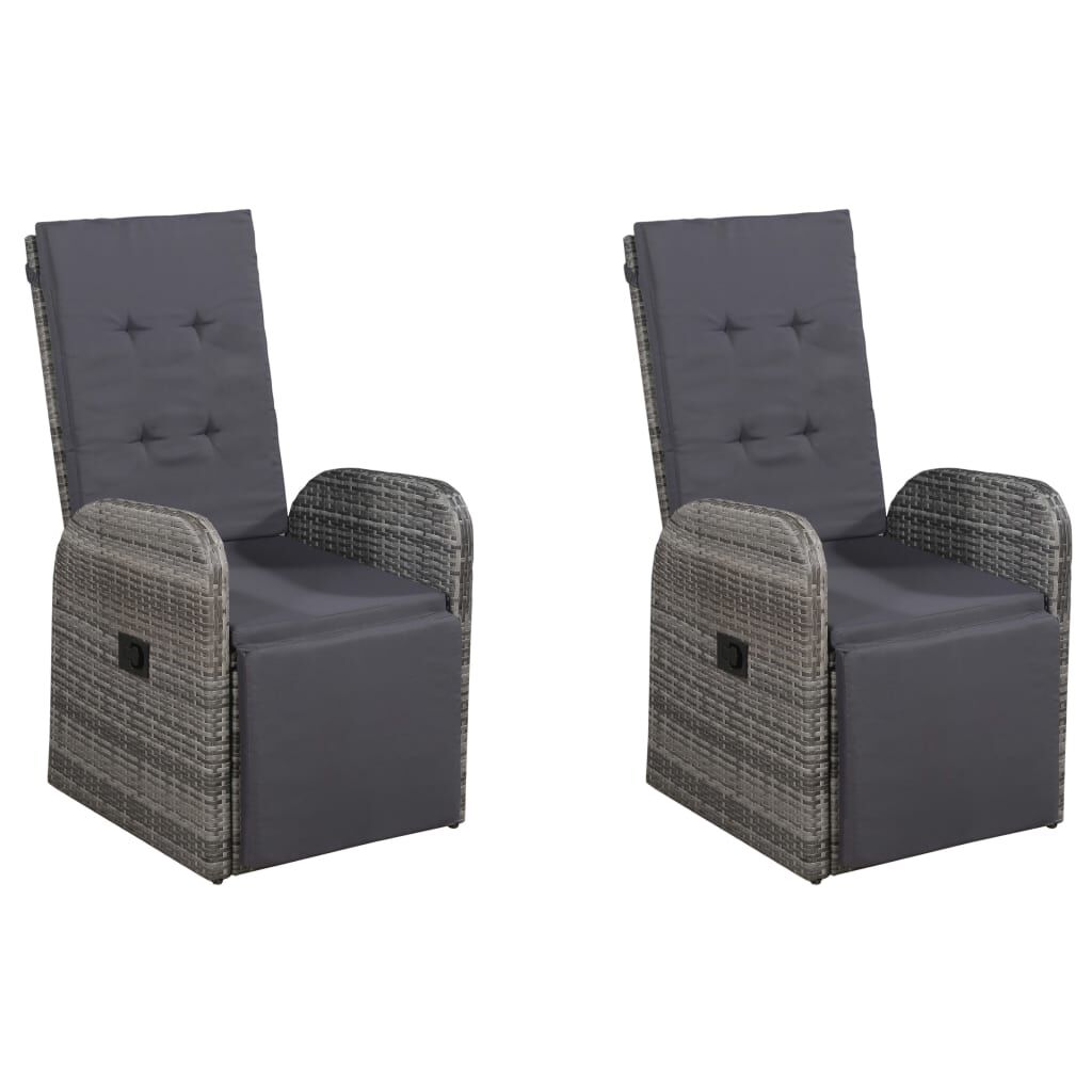 vidaXL 5 Piece Garden Dining Set Grey