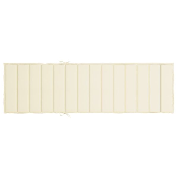 vidaXL Sun Lounger Cushion Cream 200x70x3cm Oxford Fabric