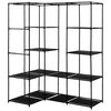 vidaXL Corner Wardrobe Black 130x87x169 cm