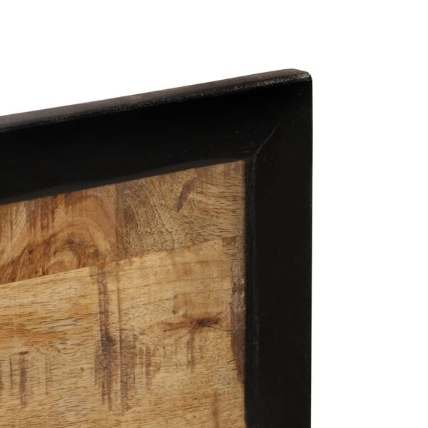 vidaXL Mirror with Shelves 80x8x55 cm Glass and Solid Wood Mango