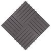 vidaXL Decking Tiles 20 pcs Grey Wash 30x30 cm Solid Acacia Wood