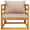 vidaXL Garden Chair with Taupe Cushions Solid Wood Acacia