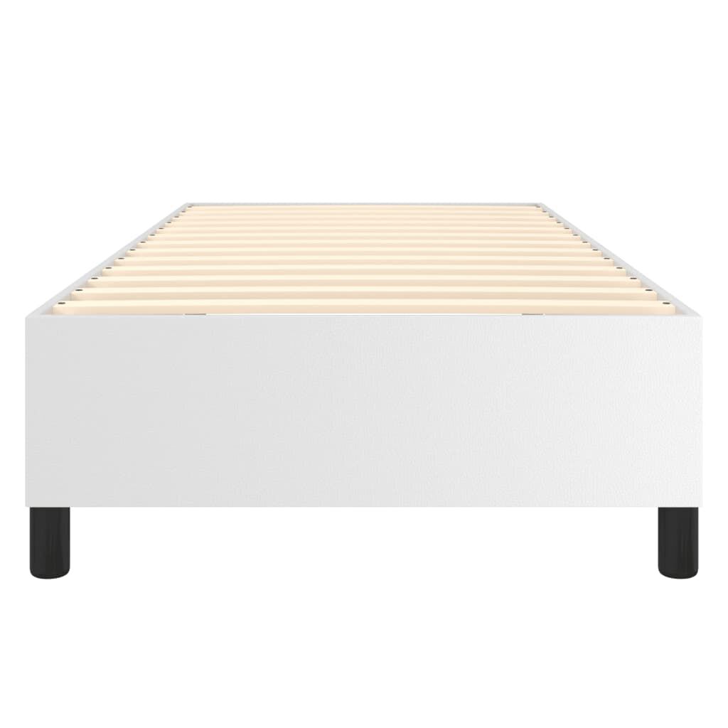 vidaXL Bed Frame without Mattress White Twin Faux Leather (US Only)