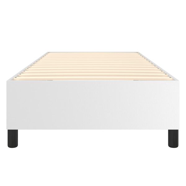 vidaXL Bed Frame without Mattress White Twin Faux Leather (US Only)
