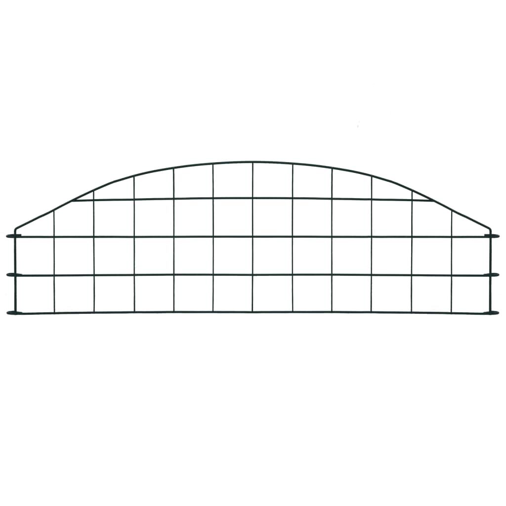 vidaXL Arched Garden Fence Set 77.3x26 cm Green