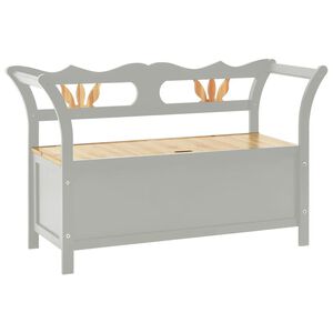 vidaXL Bench Grey 107x45x75.5 cm Solid Wood Fir