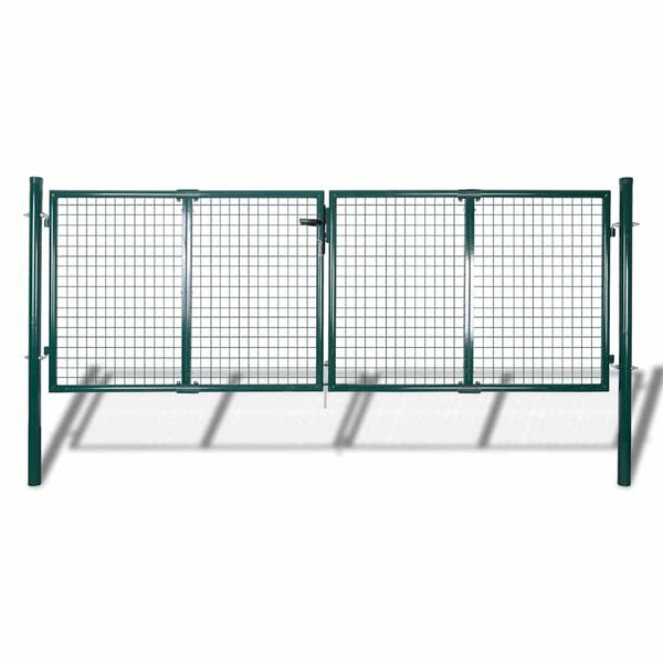 vidaXL Garden Mesh Gate Fence Door Wall Grille 300x75 cm