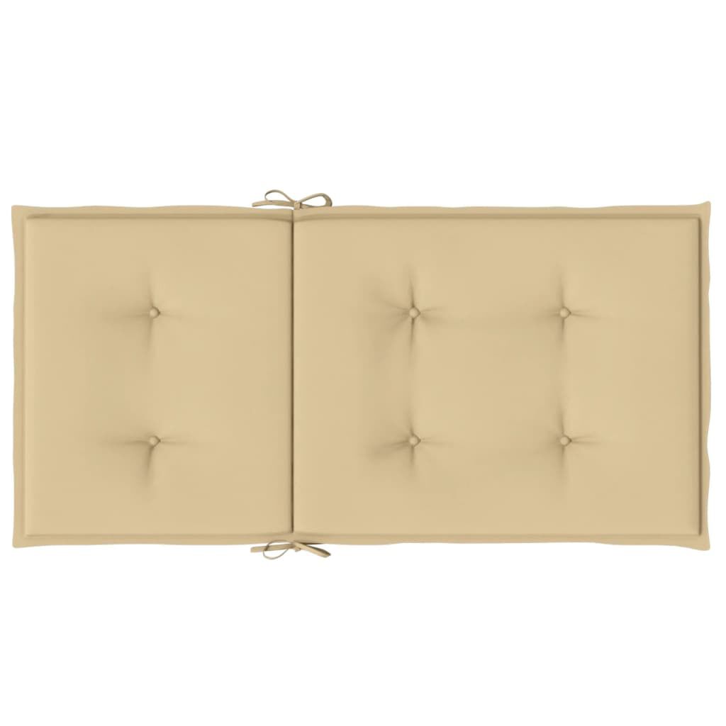 vidaXL Lowback Chair Cushions 6 pcs Melange Beige 100x50x4 cm Fabric