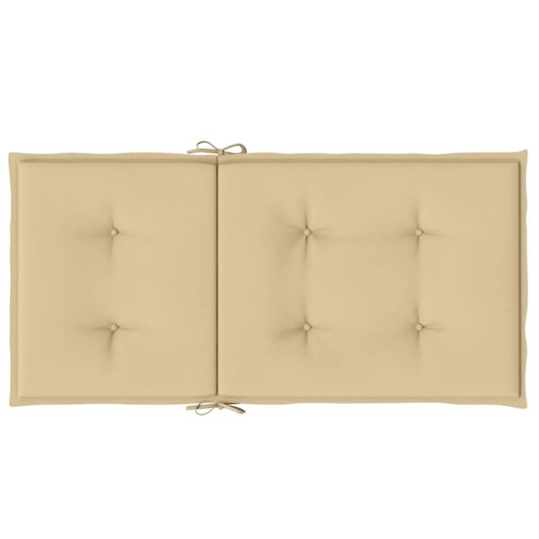 vidaXL Lowback Chair Cushions 6 pcs Melange Beige 100x50x4 cm Fabric