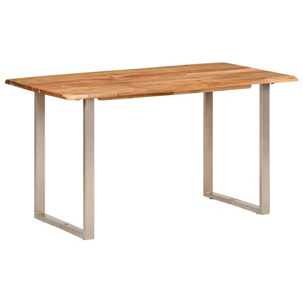 vidaXL Dining Table 140x70x76 cm Solid Acacia Wood