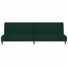 vidaXL 2-Seater Sofa Bed Dark Green Velvet